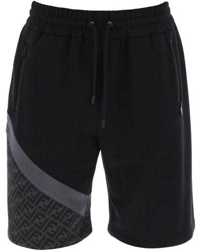 fendi sweatpants black|Fendi shorts for men.